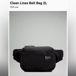Lululemon Clean Lines Belt Bag 2L